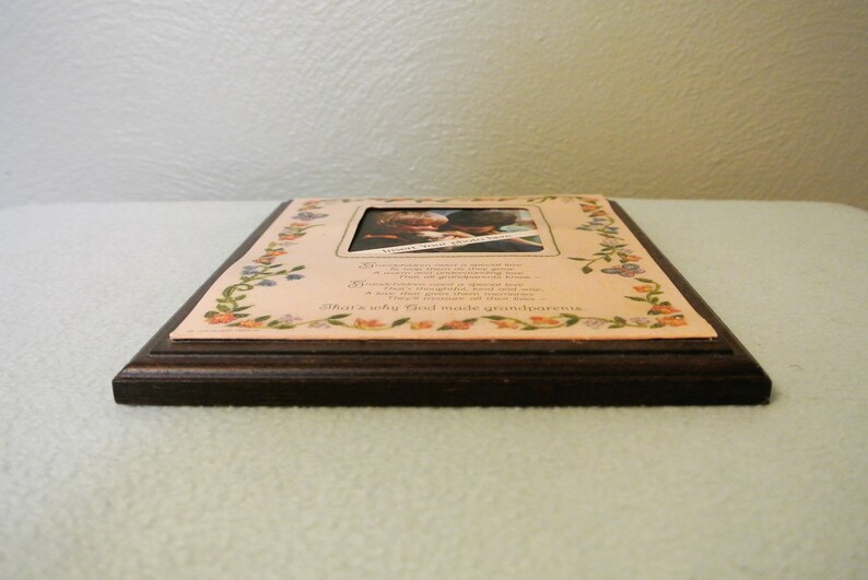 1979 Hallmark Grandparents Frame Wood Etsy