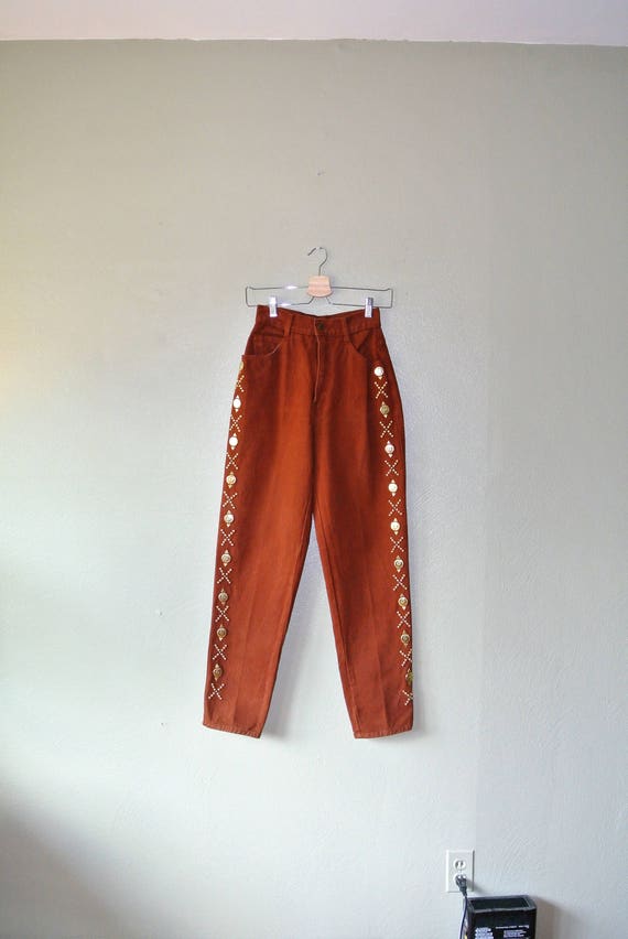 Vintage 90s Monique Denim High Waist Embellished J