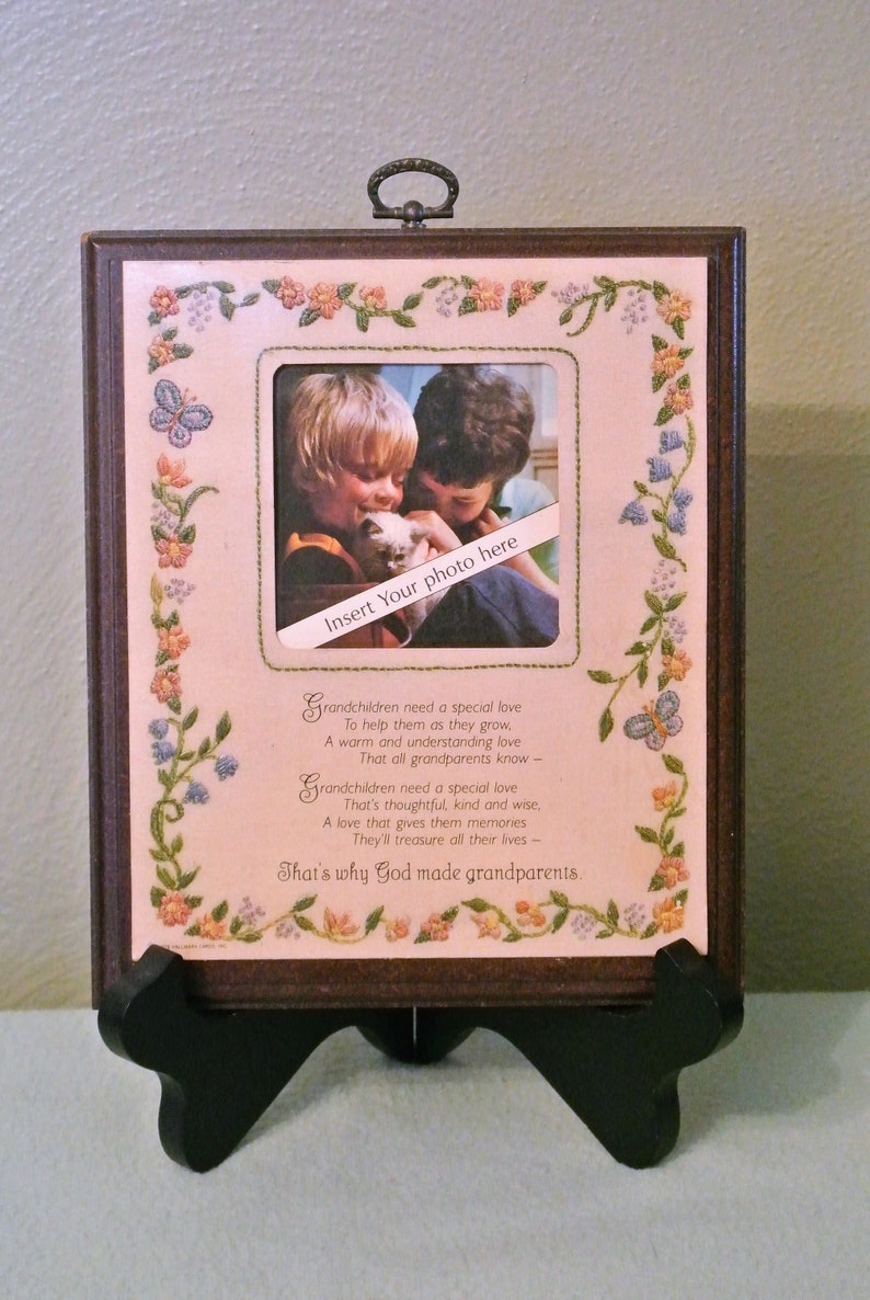 1979 Hallmark Grandparents Frame Wood Etsy