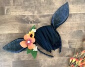 BLACK HORSE Costume Headband With our Without Fall Flowers Toddler, Child Kid, Adult Pet Dog Create and Be Joyful Original Design