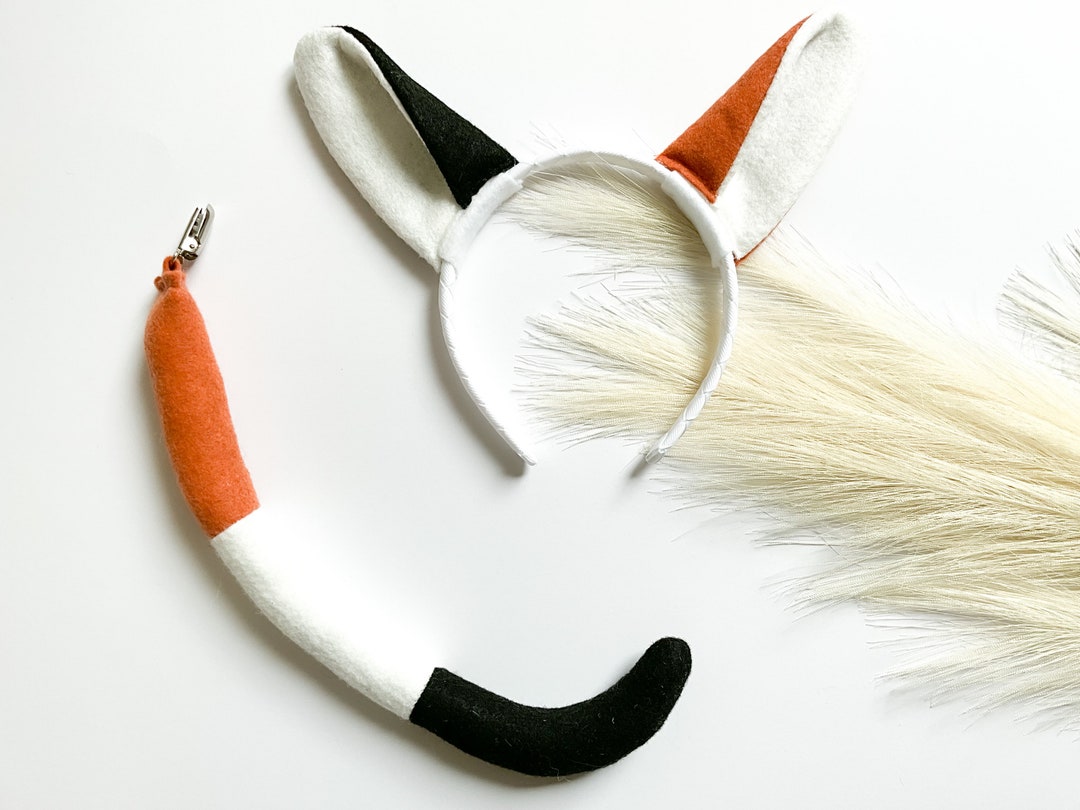 CALICO CAT Costume Ears, Black White and Orange, Kitty Cat Ears