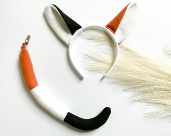 CALICO CAT Costume Ears, Black White and Orange, Kitty Cat Ears, Toddler Child Adult Size, Pet Cat, Cat Party, Kitty Party Favors, Calico
