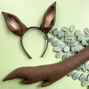BROWN WOLF COYOTE Costume Ears and/or Tail, Wolf Ears Headband, Toddler Child or Adult Size, Dog Costume, Animal Ears Party Headbands Forest