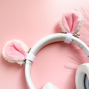 Horquillas para el pelo con orejas de osito rosa claro, cola de oso, para bebé, niño pequeño, oso rosa, recuerdos de fiesta, horquillas para el pelo de oso