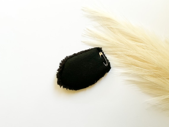 BLACK PUPPY DOG Costume Ears and/or Tail, Fluffy Ears Style, Toddler Child Adult Size, Pet Dog, Animal Party Ears Headbands, Party Favors