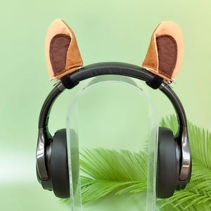 BROWN RACCOON Ears for Headphones or Hair and/or Tail, Hair or Headset Accessories, Gamer Ears, Raccoon Costume Ears, Headset Attachments