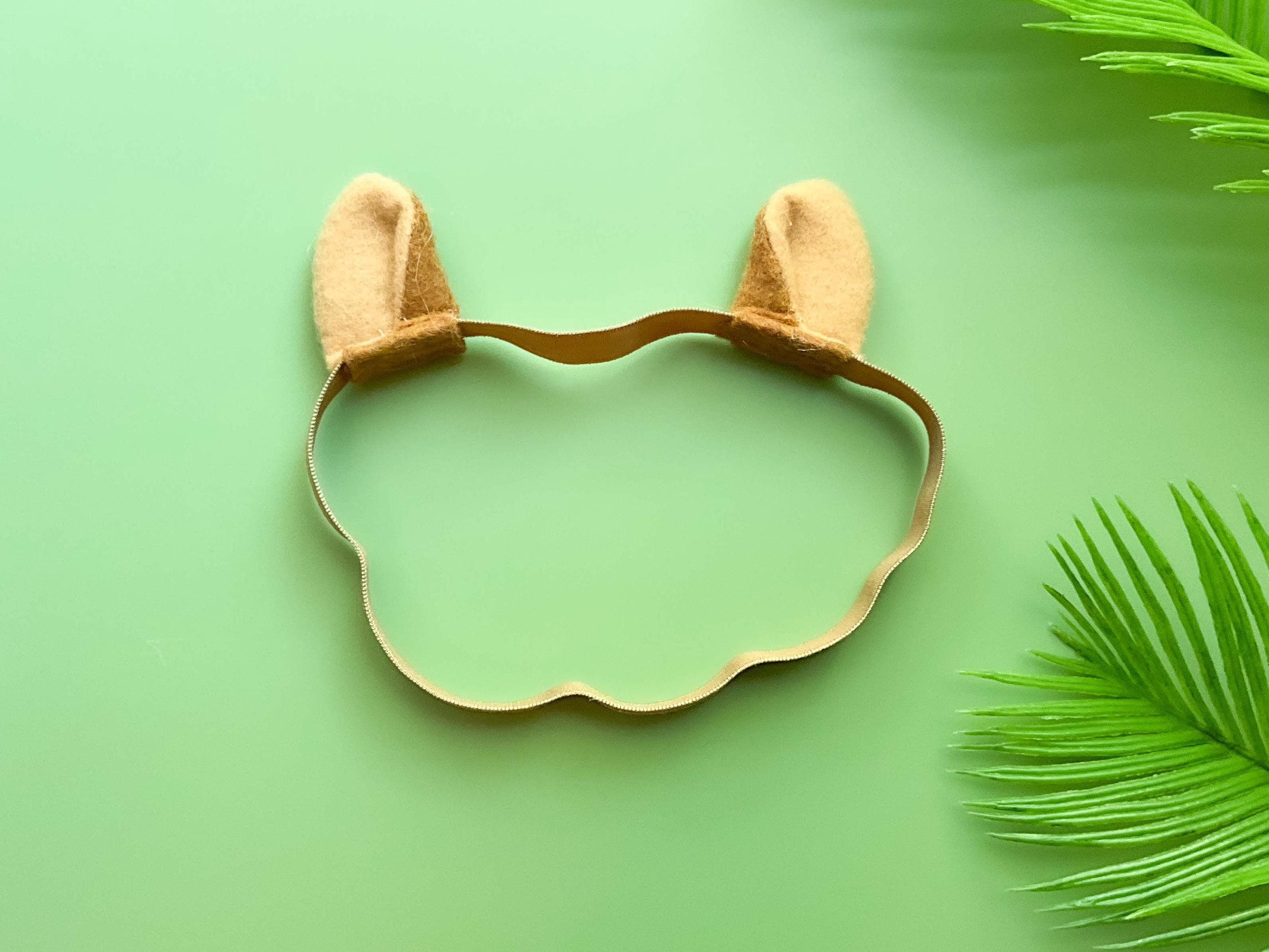 BABY CHIPMUNK Squirrel EARS Elastic Headband, Copper and Tan, Baby Toddler Size, Woodland Party, Dress Up
