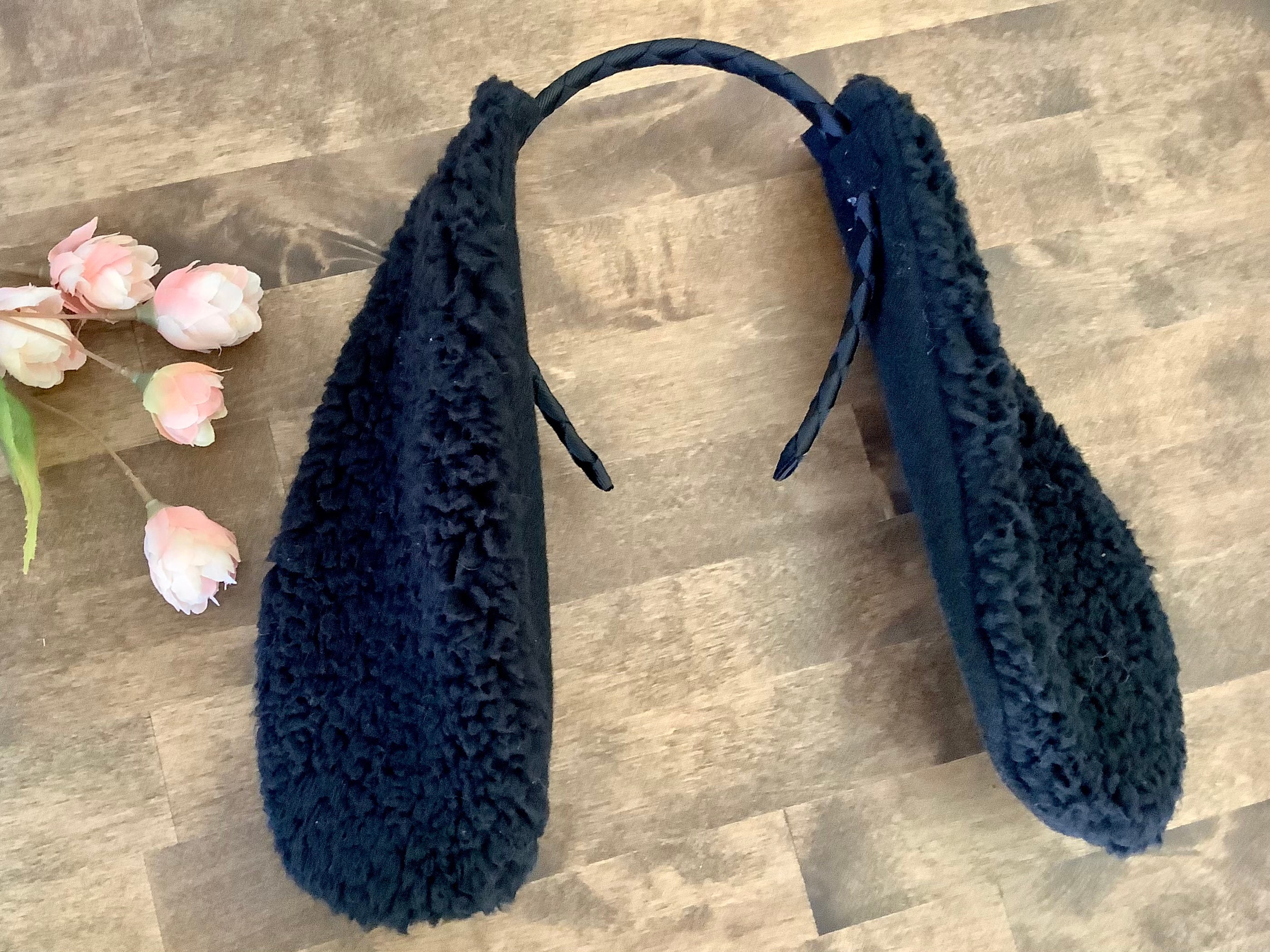 BLACK PUPPY DOG Costume Ears And/or Tail Fluffy Ears Style Etsy