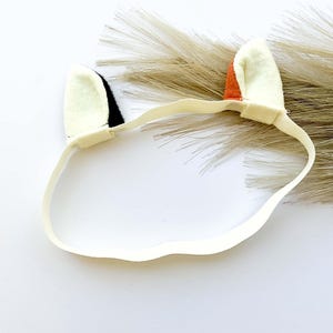 CALICO BABY kitty CAT Costume Ears, Black Orange and Ivory, Kitty Cat Ears, Baby Size, Pet Cat, Cat Party, Kitty Party Favors