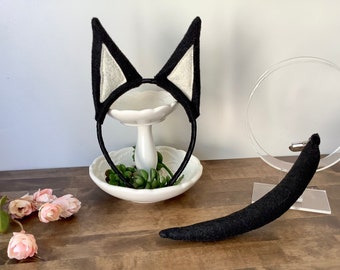 Black PUPPY DOG CAT Costume Ears, Black Pointed Ears, Toddler Child Adult Size, Pet Dog