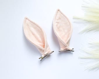 Orejas de caballo color melocotón, disfraz de poni, pinzas para el pelo o auriculares, para niños pequeños, adultos, color melocotón naranja, orejas de animal, recuerdos de fiesta, cumpleaños de granja