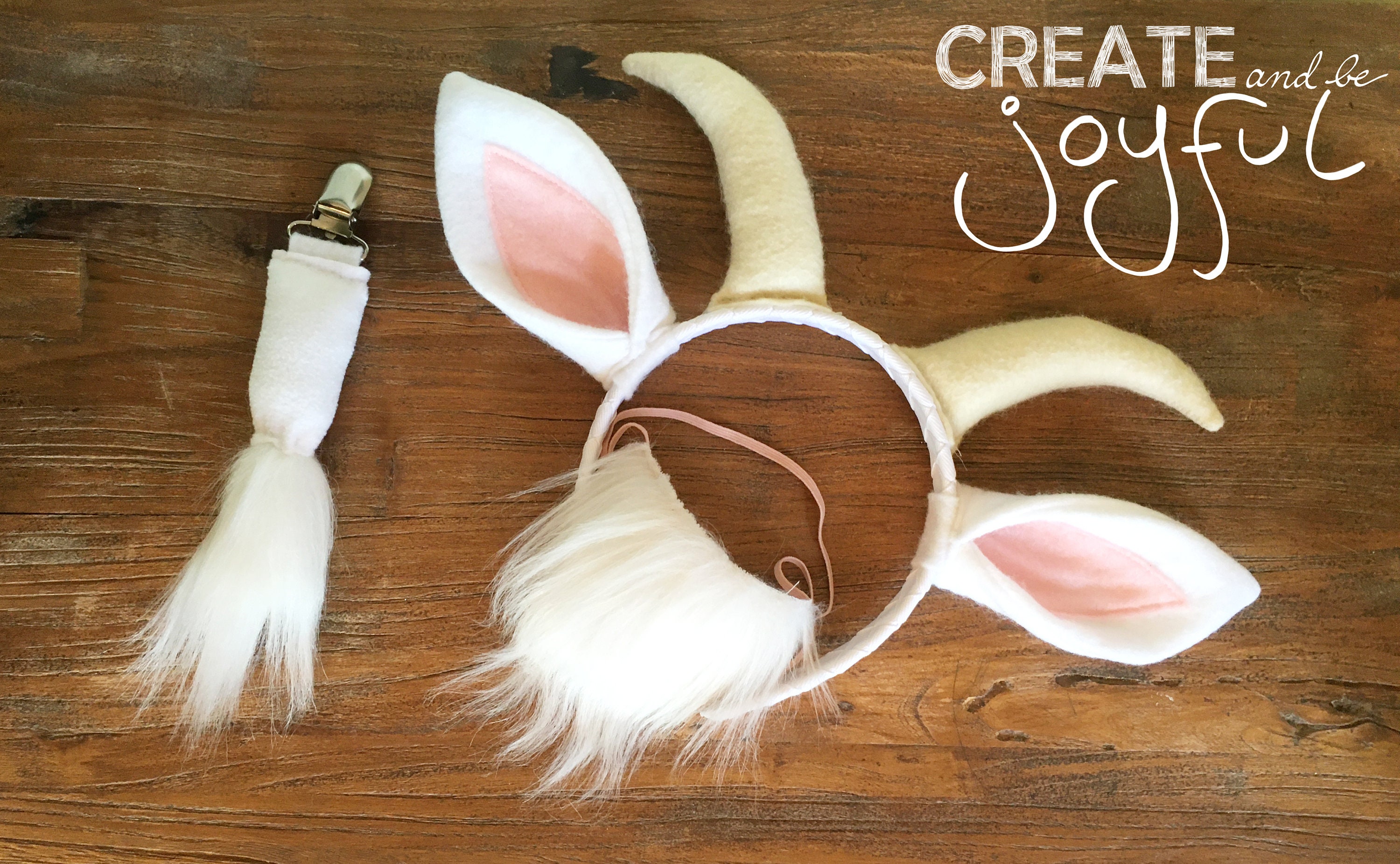 WHITE GOAT Costume Headband Ears And/or Tail Goatee Toddler Etsy Hong