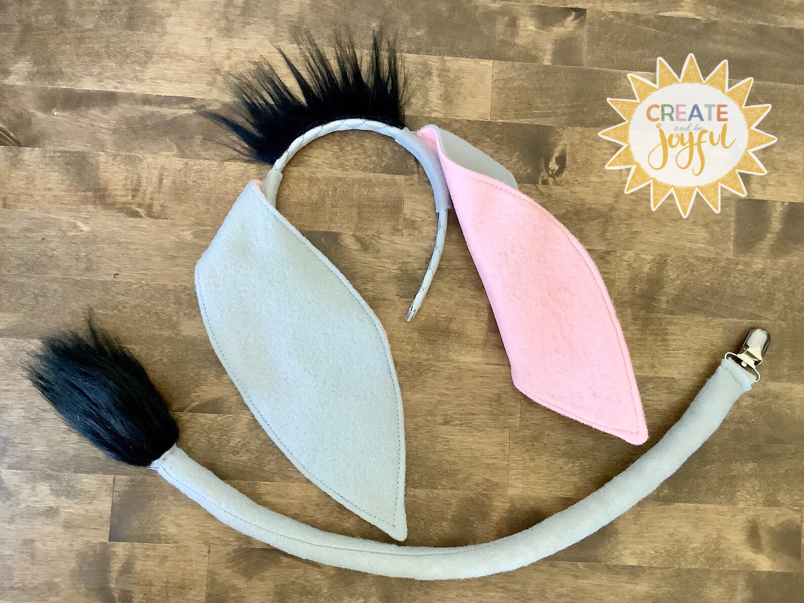 GRAY DONKEY Costume Headband And/or Tail Toddler Child Adult Etsy
