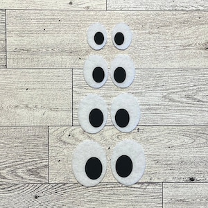 Felt Eyes Cartoon Style 3 Pairs, Kawaii Felt Eyes, Amigurumi Supplies, Crochet Supplies, for Plushies, for Crochet, For Knit