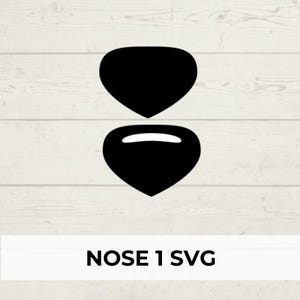 Neus SVG-stijl 1, doe-het-zelf vilten neuzen, Cricut-bestand, SVG-download, vilten neuzen