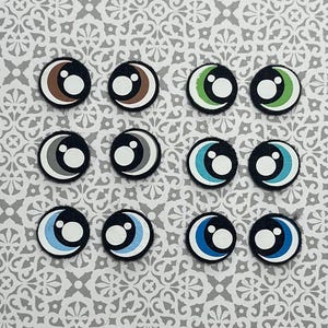 Felt Eyes .6&quot; (15mm) 6 pairs for crochet plushies - Neutral Pack