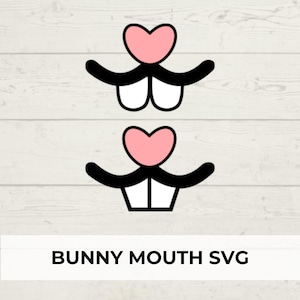 Bunny Mouth svg, vilten mond svg, diy vilten mond, cricut gesneden bestand, voor gehaakte knuffels, voor gehaakte amigurumi