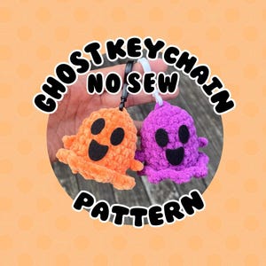 No Sew Crochet Ghost Keychain Pattern, Mini Ghost Crochet Pattern PDF Download - ENGLISH ONLY