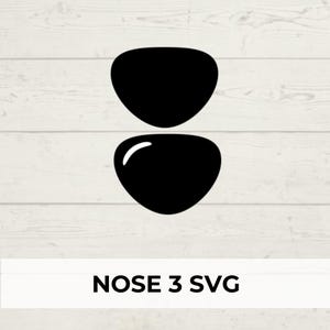 Neus SVG-stijl 3, doe-het-zelf vilten neuzen, Cricut-bestand, SVG-download, vilten neuzen
