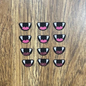 Felt bat mouth .75” wide 12 pieces