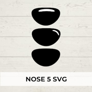 Neus SVG-stijl 5, doe-het-zelf vilten neuzen, Cricut-bestand, SVG-download, vilten neuzen
