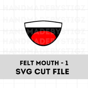 Vilten mond 1 gesneden SVG-bestand, direct downloaden
