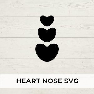 Hart neus digitale download SVG, doe-het-zelf vilten neuzen, hart Cricut Cut-bestand, vilten neuzen, hart SVG