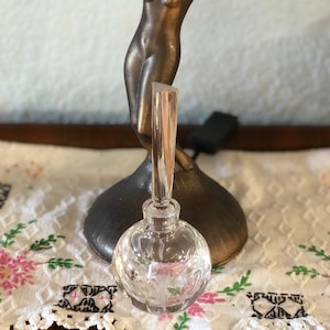 Mikasa &quot;Calla Lily&quot; Perfume Bottle with Stopper, Extremely Rare, c. 1987, Made in Slovenia, Collectors&#39; Condition, Perfect Gift for Her