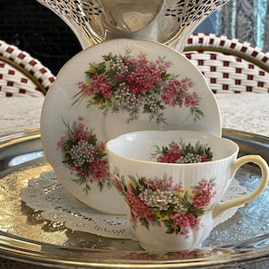 Royal Albert "Blossom Time Hawthorne" Cup & Saucer Set, Shelley Shape, Collectors Condition, Perfect Bridal Tea/Garden Party/Tea Party Gift