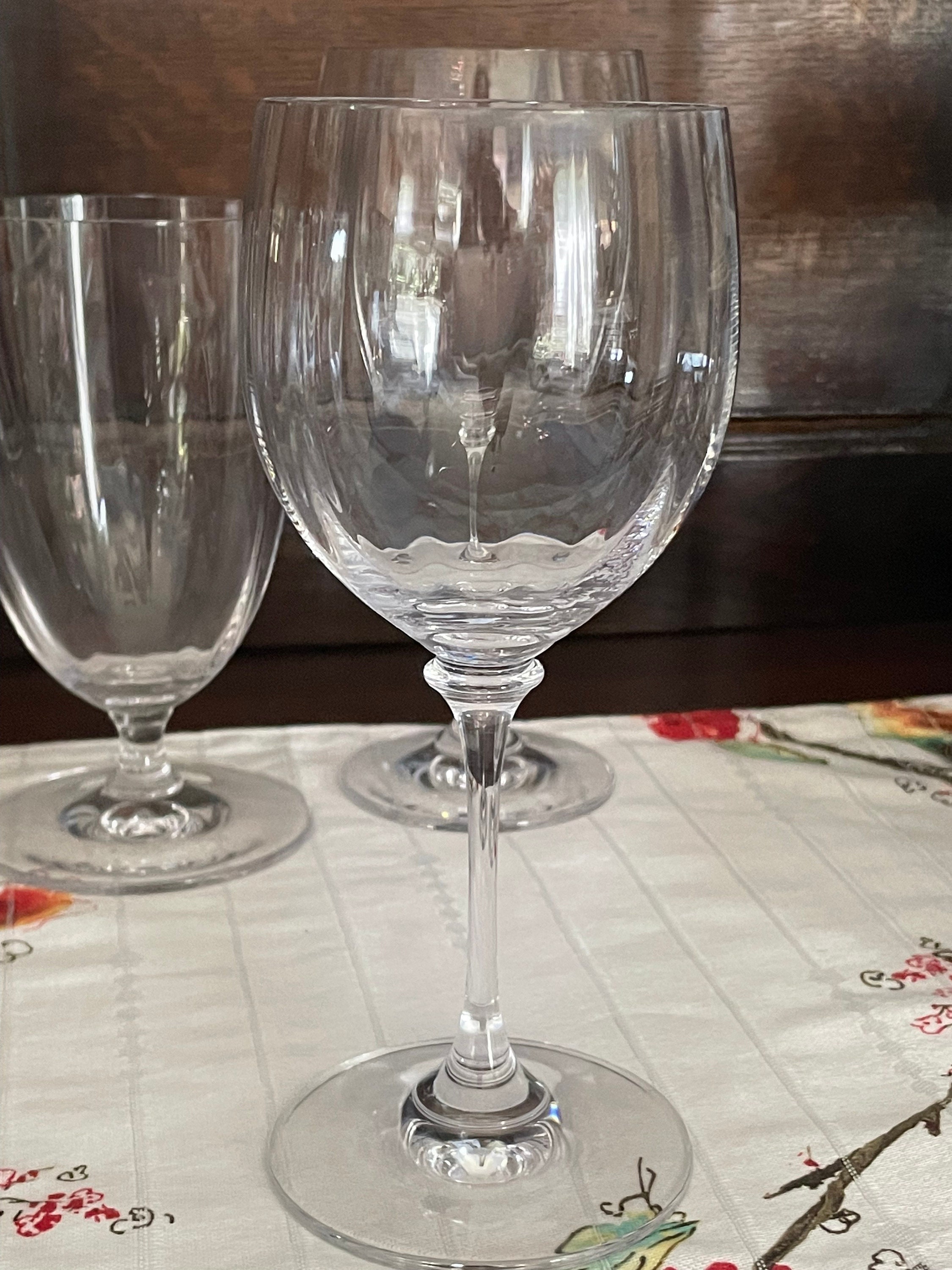 Mikasa stephanie Blown Optic Crystal Goblets Single Wine Elegant