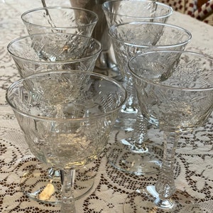 Rock Sharpe &quot;Dartell&quot; Craft Cocktail/Champagne Glasses, Set/6, Stem 3007, Pristine Condition, Perfect Birthday/Anniversary/Housewarming Gift