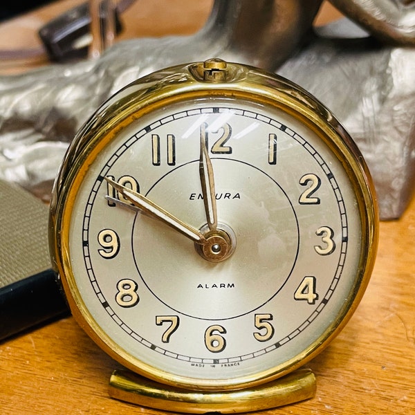 Duverdrey & Bloquel "Endura" Art Deco Mechanical Alarm Clock, Completely Serviced, Works Perfectly, c. 1902-28, Graduation/Retirement Gift