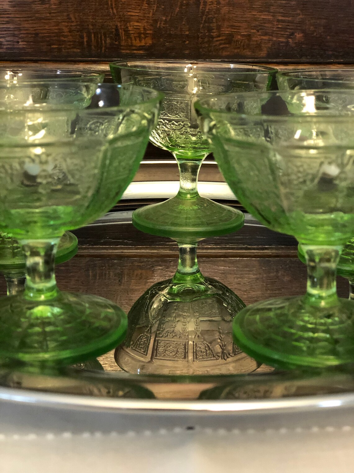 Anchor Hocking princess Green Set/5 Etsy