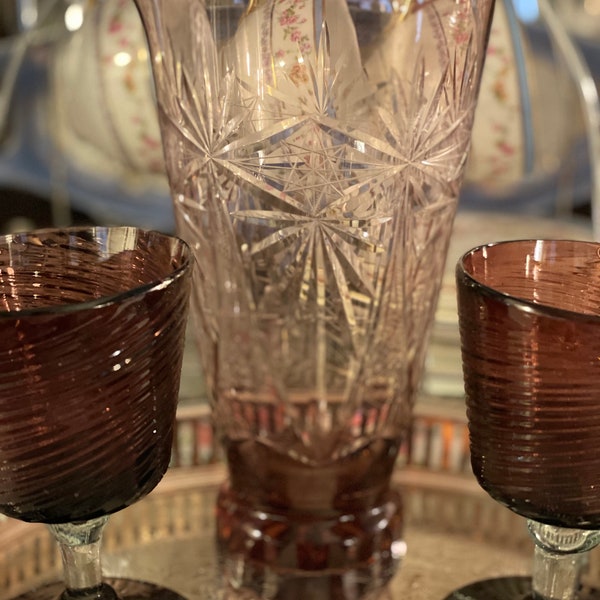 Large Crystal Pitcher Etsy