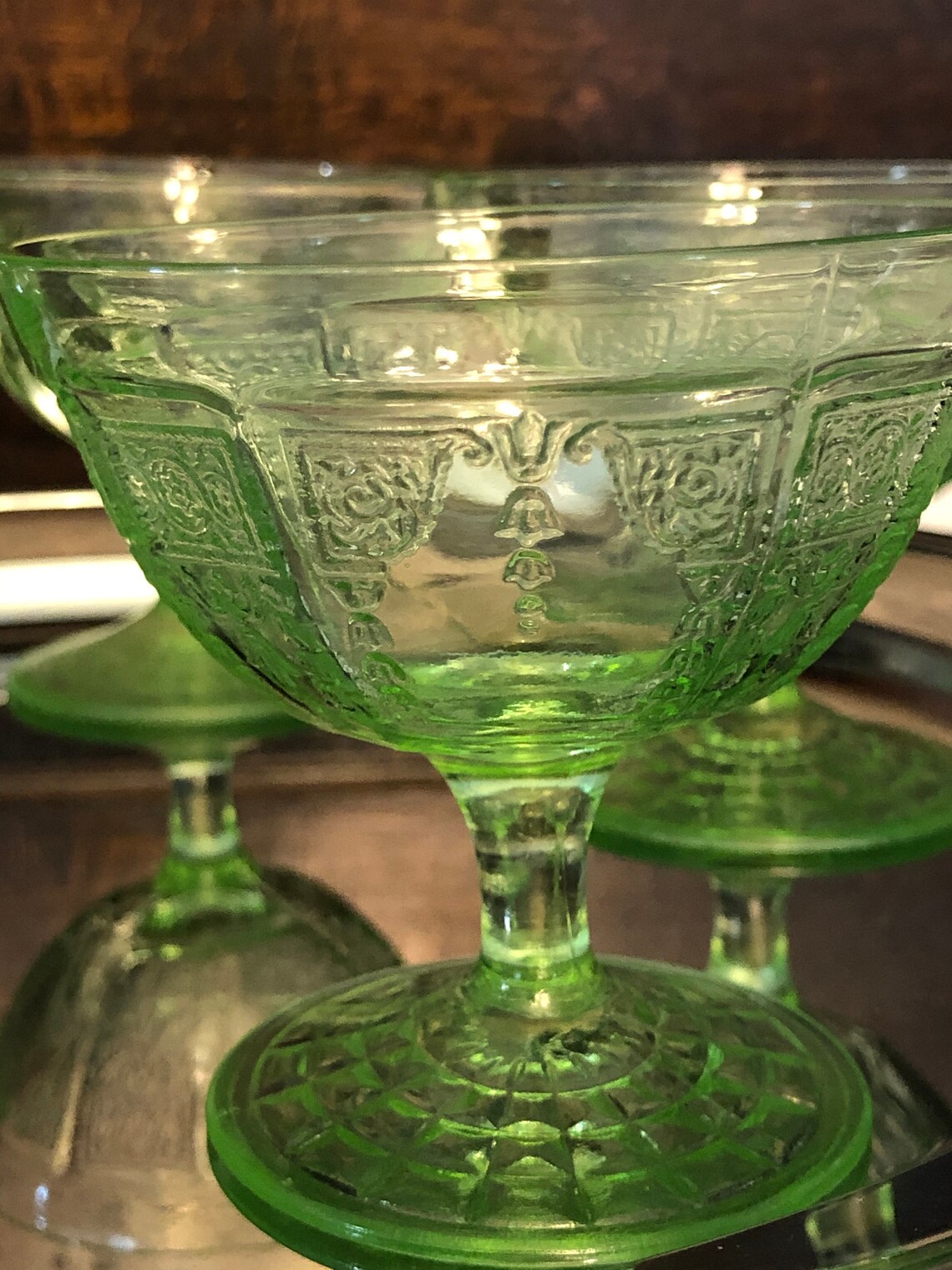 Anchor Hocking princess Green Set/5 Etsy