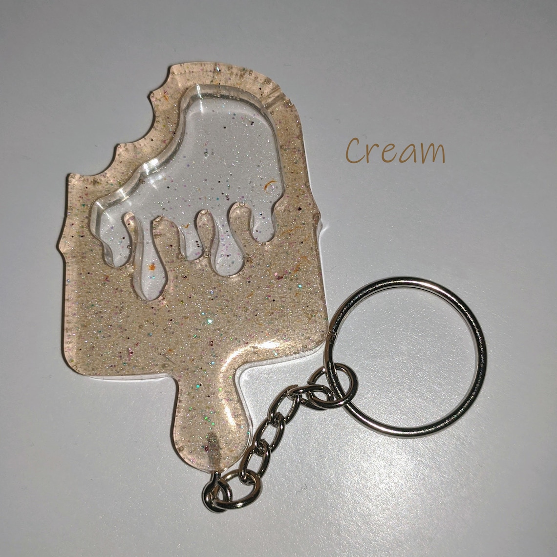 Ice Cream Resin Keychain Etsy
