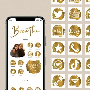 Ios 14 Rose Gold Glitter Aesthetic Icon Set 166 Icon Set App Etsy