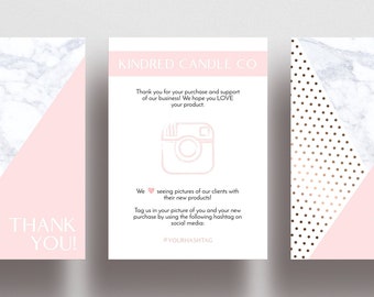 Dots Template Minimal Pattern Tan and White Business Consultant Thank You Card Small Business Modern Sophisticated Double-sided