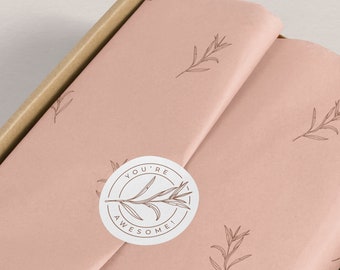 Download Boho Tissue Paper And Sticker Design Blue And White Noissue Etsy PSD Mockup Templates