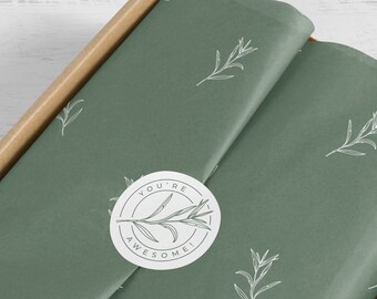 Download Boho Tissue Paper And Sticker Design Blue And White Noissue Etsy PSD Mockup Templates