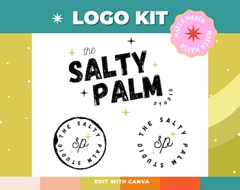 Retro Canva Logo: Fun Vintage Branding Kit (DIY Editable)