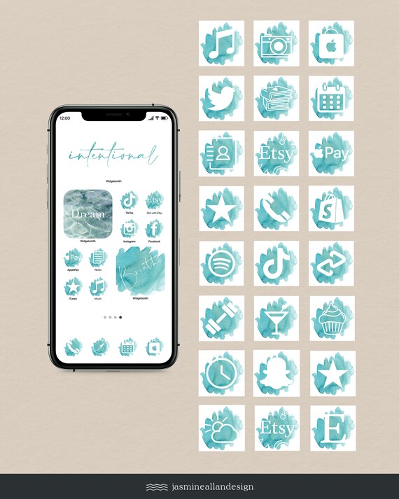 Ios 14 Turquoise Watercolor Aesthetic Icon Set 166 Icon Set App Icons Facebook Pinterest Iphone Apps Ios 14 Turquoise Watercolor Aesthetic Icon Set 166 Icon Set App Icons Facebook Pinterest Iphone Apps