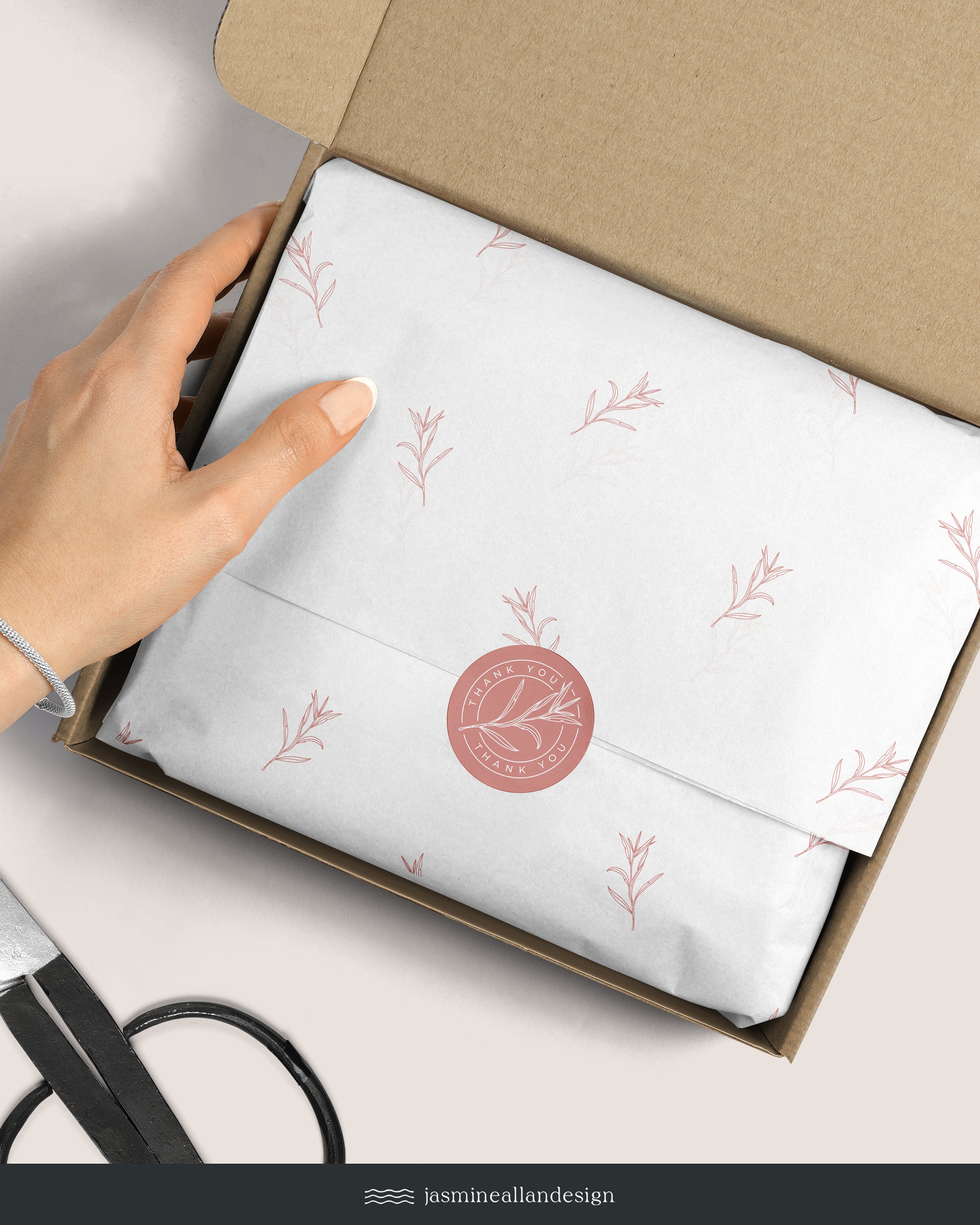 Botanic Tissue Paper and Sticker Design Noissue Tissue Etsy