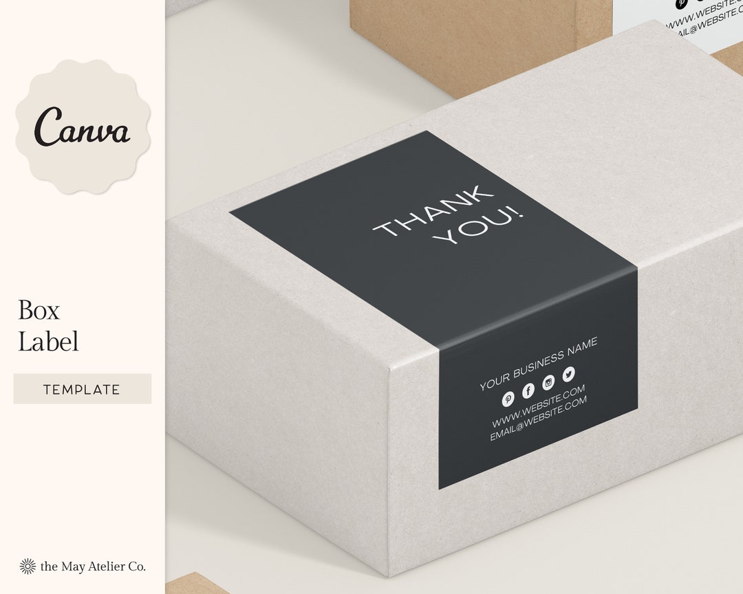 DIY Canva Box Label Design Canva Template Packaging Design - Etsy