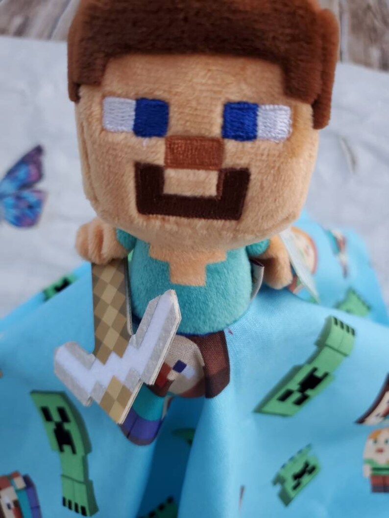 Lovey MInecraft Steve Plush Security Blanket for Babies & Etsy