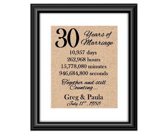30 year anniversary etsy