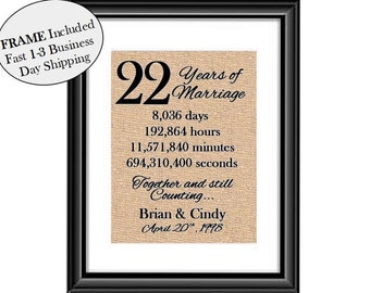 22nd anniversary gift for wife
