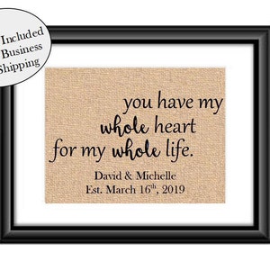 Personalized Valentine&#39;s day Gift for Wife Husband | Valentine&#39;s day gift for Boyfriend from Girlfriend | Gift for him from her FRAMED