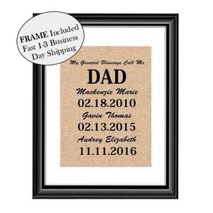 Christmas Gift For Dad Personailzed Father of the bride Gifts | Father&#39;s Day gift for Dad from Daughter | Birthday Gift for Husband FRAMED