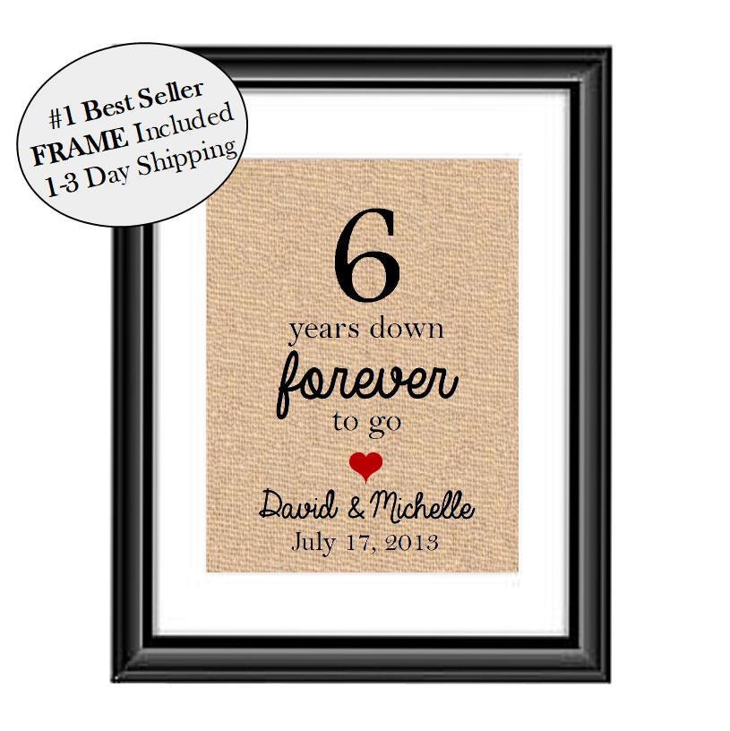 6 year wedding anniversary gift 6th wedding anniversary | Etsy
